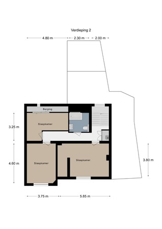 Floorplan - Bosstraat 43, 6291 CG Vaals